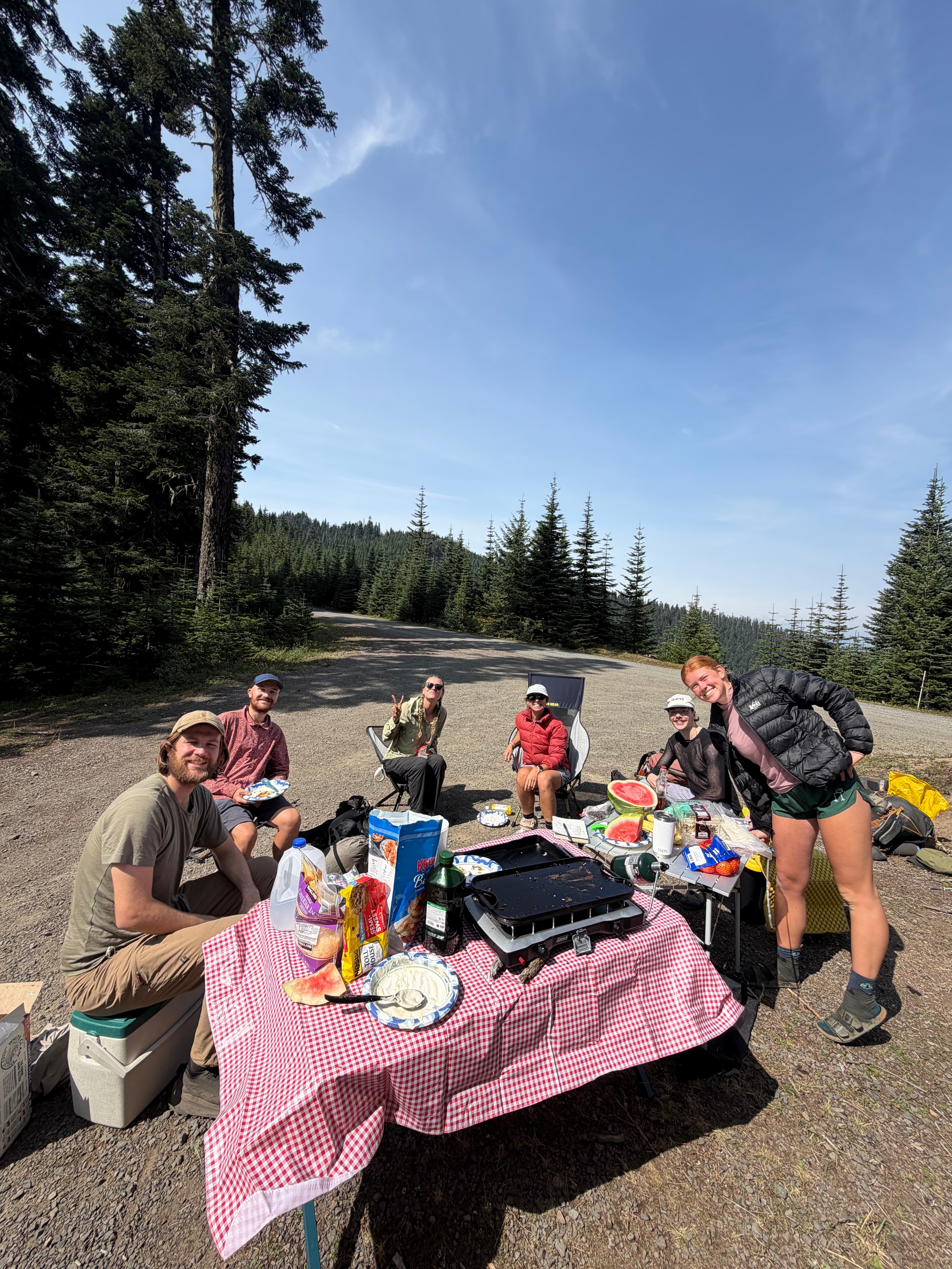 A photo from the annual TCT Guides Trail Magic weekend on the Pacific Crest Trail